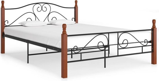 Medina Bedframe metaal zwart 160x200 cm