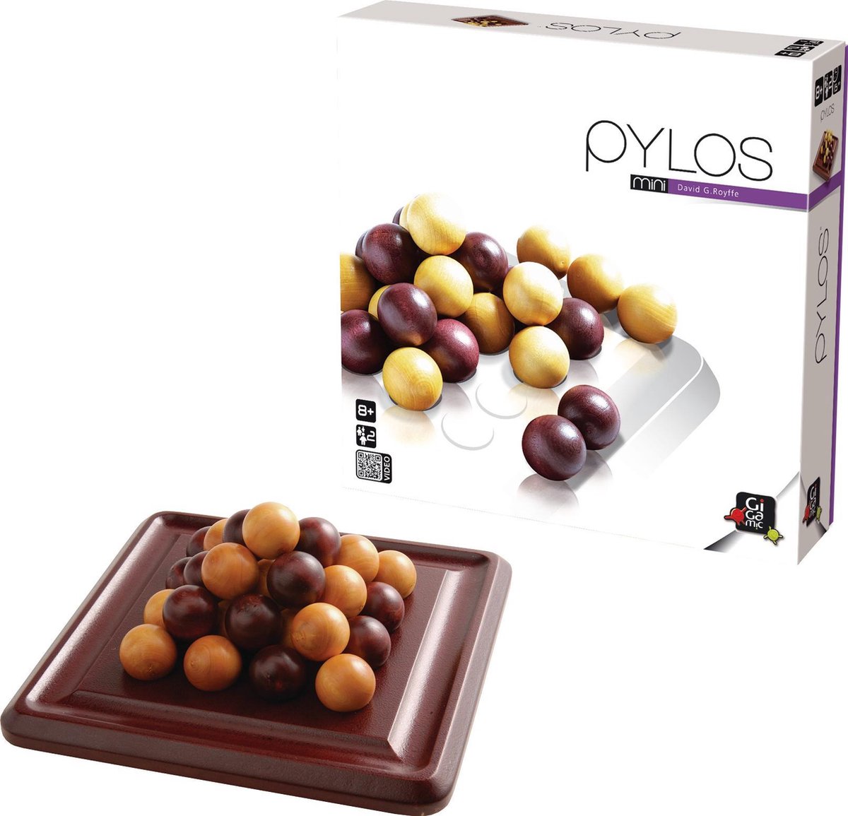 Gigamic - Pylos Mini - Compacte editie van het abstracte, tactische spel voor 2 spelers - NL EN DU FR SP IT — cadeau in Spellen & Speelgoed - foto 2