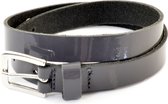 Kidzzbelts leren Meisjeskinderriem Smalle 1910 - Grijs - 85 cm