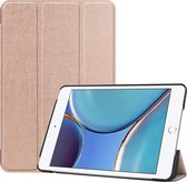 Case2go - Housse pour tablette adaptée à l' Apple iPad Mini 6 (2021) - Étui à livres à trois volets - Or rose