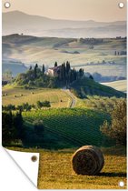 Tuindecoratie Toscane - Landschap - Groen - 40x60 cm - Tuinposter - Tuindoek - Buitenposter