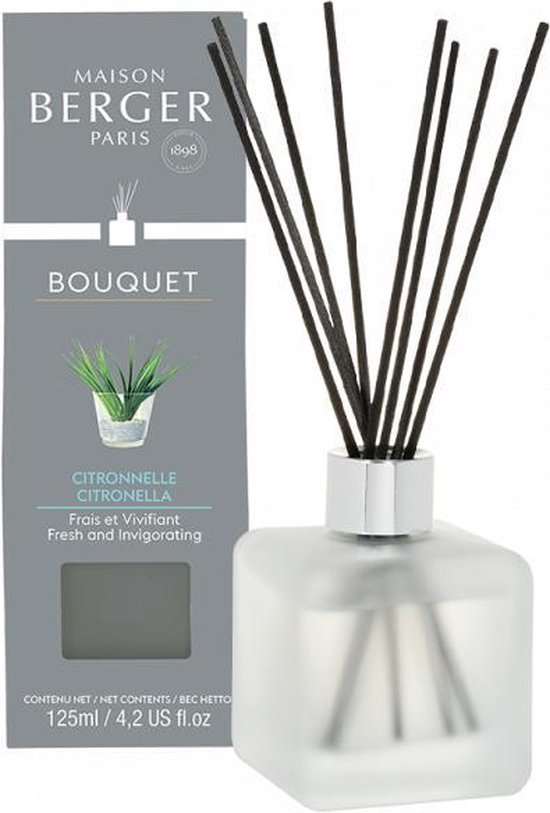 Geurstokjes - Huisparfum met sticks - Parfumverspreider Citronnelle - 125 Ml