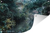 Muurdecoratie Planten - Jungle - Water - 180x120 cm - Tuinposter - Tuindoek - Buitenposter