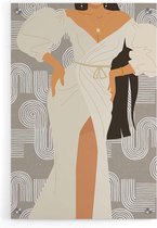 Walljar - Elegant Dress - Muurdecoratie - Plexiglas schilderij