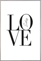 JUNIQE - Poster met kunststof lijst Endless Love -40x60 /Wit & Zwart