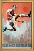 JUNIQE - Poster met houten lijst One Love Arsenal -20x30 /Blauw & Rood