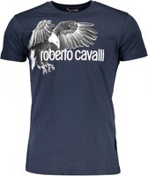 Roberto Cavalli T-shirt Blauw 2XL Heren