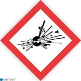 Simbol - Sticker GHS01 Explosief - Explosive - Duurzame Kwaliteit - Formaat 20 x 20 cm.