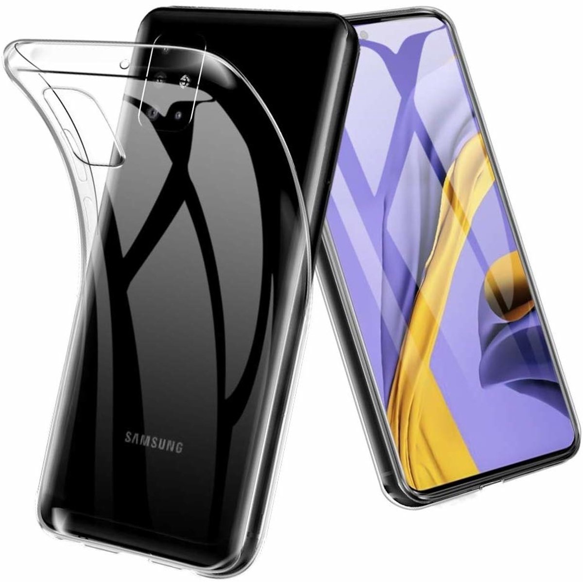 Hoesje Geschikt Voor Samsung Galaxy A51 Hoesje TPU Back Cover - Transparant
