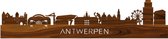 Skyline Antwerpen Palissander hout - 80 cm - Woondecoratie design - Wanddecoratie met LED verlichting