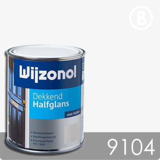 Wijzonol Dekkend Halfglans - 0,75l 9104 - Wit | bol.com