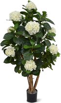 Hortensia kunstplant op stam 110cm - crème