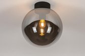 Lumidora Plafondlamp 73956 - E27 - Zwart - Grijs - Metaal - Badkamerlamp - ⌀ 25 cm