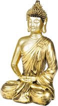 Boeddha beeld goud 35 cm - Boeddha beeldjes voor binnen gebruik