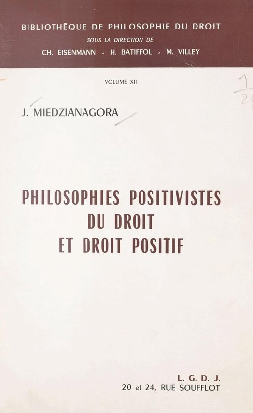 Philosophies positivistes du droit et droit positif - cover