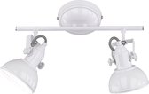 LED Plafondspot - Torna Gini - E14 Fitting - 2-lichts - Rond - Mat Wit - Aluminium