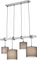 LED Hanglamp - Torna Pedma - E27 Fitting - Rechthoek - Mat Nikkel - Aluminium
