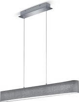 LED Hanglamp - Hangverlichting - Torna Lanago - 18W - Warm Wit 3000K - Rechthoek - Mat Grijs - Aluminium