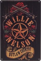 Metalen plaatje - Willie Nelson