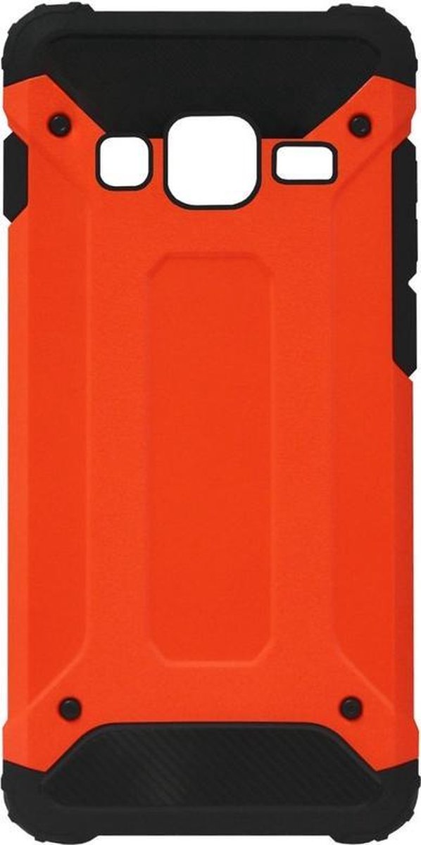WLONS Rubber Kunststof Bumper Case Hoesje Geschikt voor Samsung Galaxy J7 (2015) - Oranje