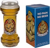 Bierglas - No Pain No Beer - Halter - Dumbbell