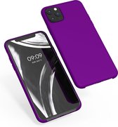 kwmobile telefoonhoesje voor Apple iPhone 11 Pro Max - Hoesje met siliconen coating - Smartphone case in neon paars
