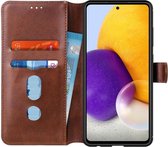 Samsung Galaxy A72 Hoesje Portemonnee Retro Book Case Bruin