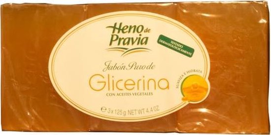Heno De Pravia Glicerina Jabon Natural Set 3 X 125 G Bol