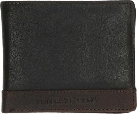 Porte-billets en cuir Spikes & Sparrow James - RFID - 12 cartes - Marron foncé