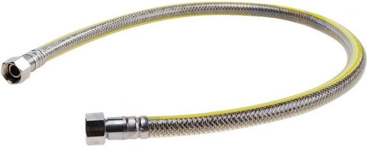 Gasslang RVS - 100cm - RVS flexibele gas slang - voor alle apparaten - met gastec keurmerk