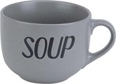 Cosy en trendy Soup Grey Beker 'soup' D11xh8,5cm 51cl Aardewerk - (Set van 6) En Yourkitchen E-kookboek - Heerlijke Smulrecepten