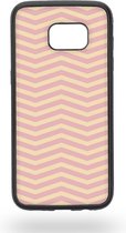 Abstract pink sharp waves Telefoonhoesje - Samsung Galaxy S7 Edge
