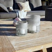 LOBERON Windlicht set van 2 Ramur grijs