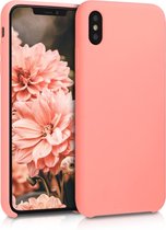 kwmobile telefoonhoesje voor Apple iPhone XS Max - Hoesje met siliconen coating - Smartphone case in koraal