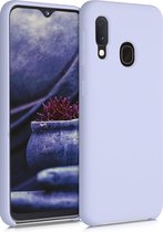 kwmobile telefoonhoesje voor Samsung Galaxy A20e - Hoesje met siliconen coating - Smartphone case in pastel-lavendel