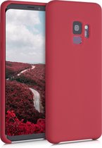 kwmobile telefoonhoesje geschikt voor Samsung Galaxy S9 - Hoesje met siliconen coating - Smartphone case in klassiek rood