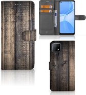 Boekhoesje voor OPPO A73 5G Book Style Case Steigerhout