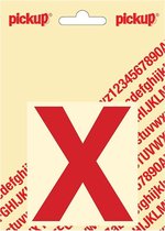 Pickup plakletter Helvetica 80 mm - rood X