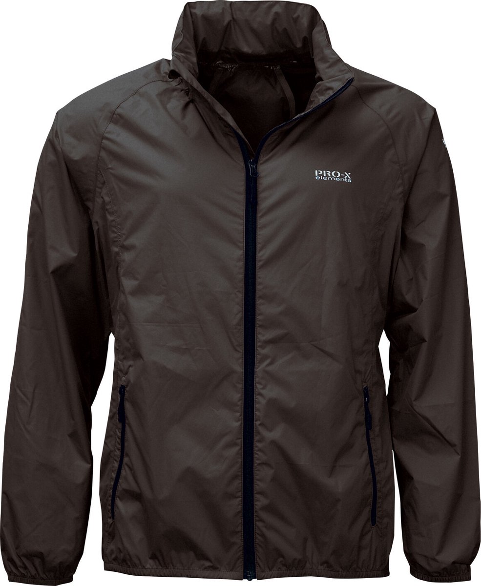 Pro X elements Packable- Unisex Regenjas 10.000mm waterdicht 3000gr ademend Antraciet