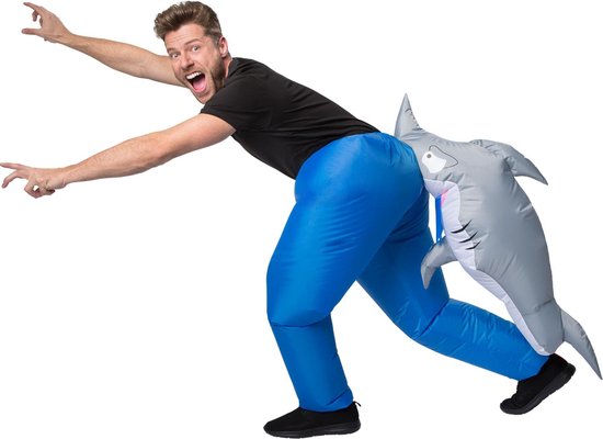Intimidatie Hol Monteur dressforfun - Zelfopblaasbaar kostuum haai - verkleedkleding kostuum  halloween... | bol.com