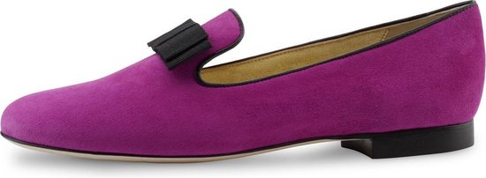 Mocassins pour les femmes - Chaussures pour femmes ballerine - Fuchsia Suede - Classique Chaussures à enfiler - Werner Kern AOI - Taille 40,5