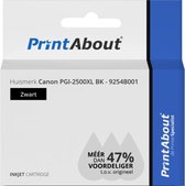 PrintAbout huismerk Inktcartridge PGI-2500XL BK Zwart Hoge capaciteit geschikt voor Canon