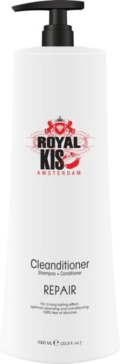 Royal Kis Cleanditioner Repair - 1000ml - Normale shampoo vrouwen - Voor Alle haartypes