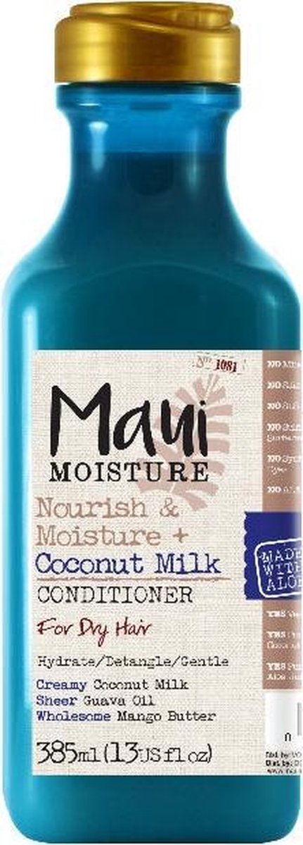 Maui Conditioner Nourish & Moisture + Coconut Milk Conditioner - Geen parabenen - Geschikt voor droog en beschadigd haar - 100% vegan