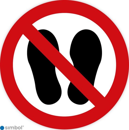 Simbol - Interdit d'entrer dans la pièce - Interdit d'entrer ( Autocollants ) - Qualité Durable - Taille ø 10 cm.