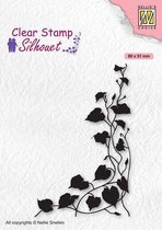 SIL079 Clear stamp Nellie Snellen - silhouet Ivy - stempel klimop - klim-op - plant - condeolance