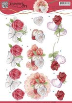 3D knipvel Jeanine's Art - Roses and Hearts