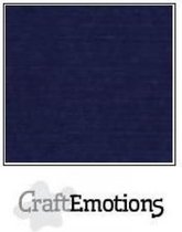 CraftEmotions linnenkarton 10 vel donkerblauw LHC-05 A4 250gr
