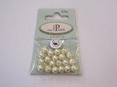 Perles en verre 8mm Beige 20 pièces