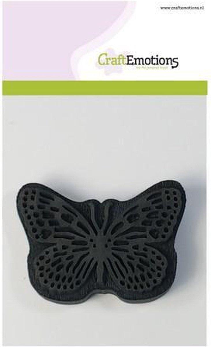 CraftEmotions Foam stamp vlinder open 60mm x 85mm
